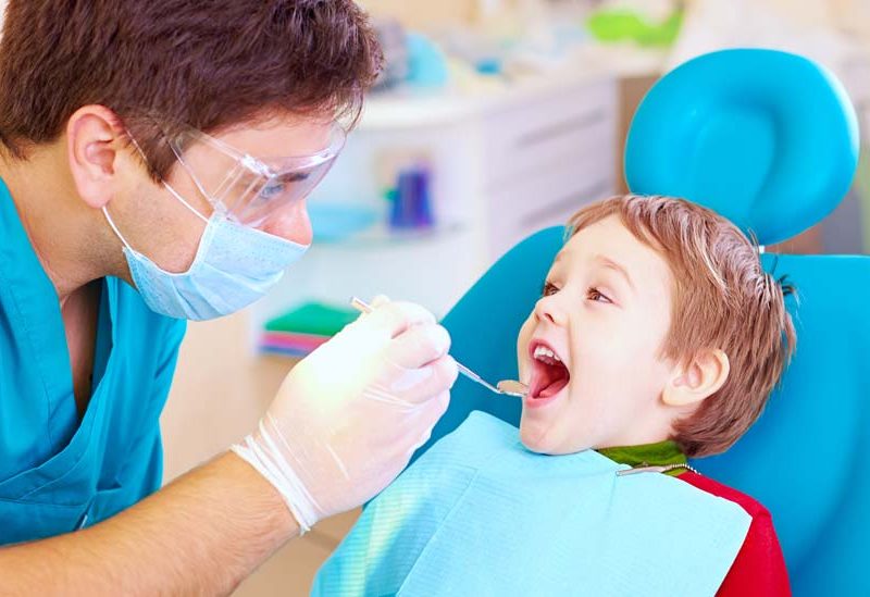 Little boy dental check